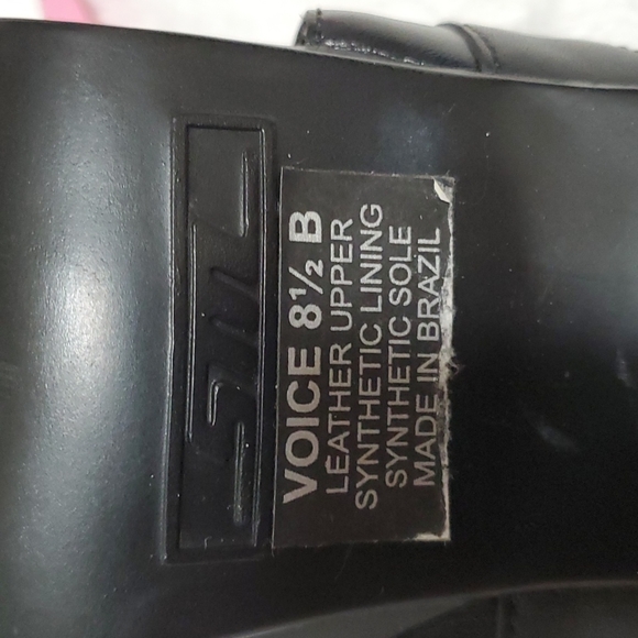 STEVE MADDEN Open toe block heel sandal 8.5M black (Ss12) - Picture 7 of 8